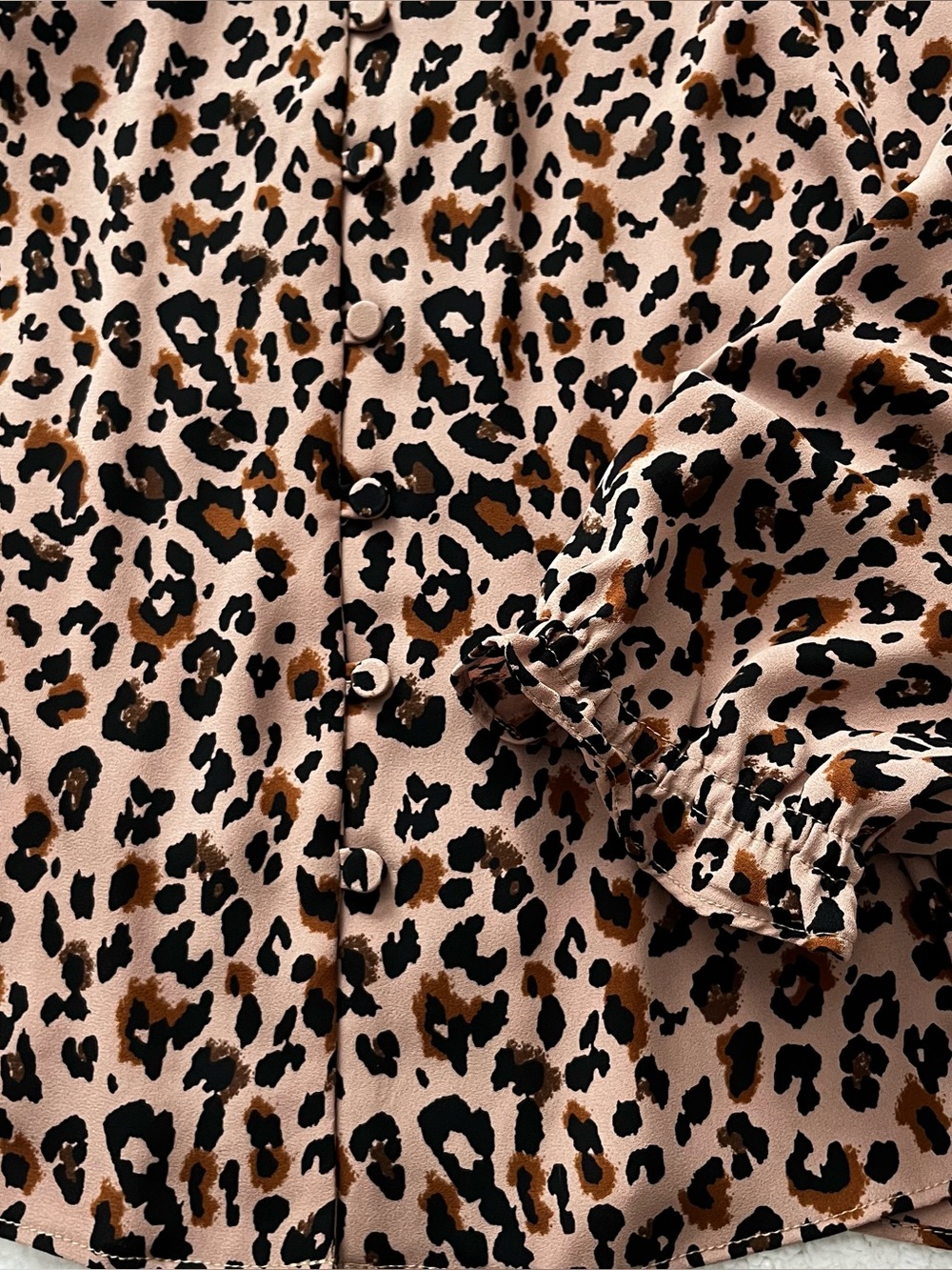 J. Crew Printed Ruffleneck Button Up Top - Picture 4 of 5
